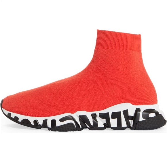 Balenciaga Speed LT Graffiti Knit Sneaker size 12 US 45 EU, NEW - Picture 4 of 17